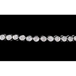 Tennis Real Diamond Bracelet 4 Carats Bezel Set Jewelry F Vs1