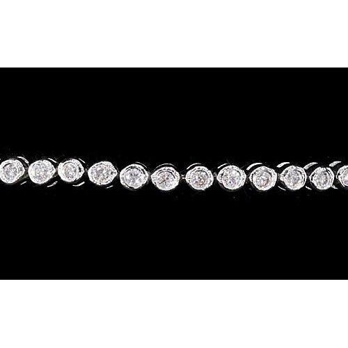 Tennis Real Diamond Bracelet 4 Carats Bezel Set Jewelry F Vs1 - Tennis Bracelet-harrychadent.ca