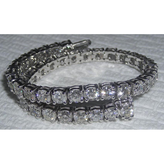 Tennis Bracelet 10.10 Carat  Lab Grown Diamonds Sparkling White Gold