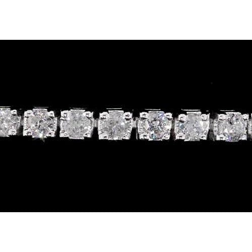 Tennis Bracelet Lab Grown Diamond 8 Carats Prong Women White Gold Jewelry 14K - Tennis Bracelet-harrychadent.ca