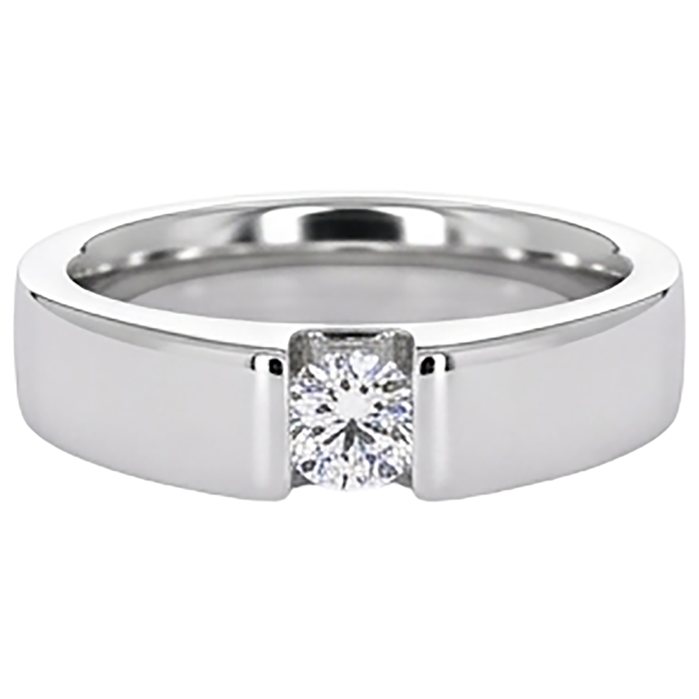 Tension Set Natural Earth Mined Diamond ( Not Lab Grown ) Men's Ring 1 Carat Jewelry