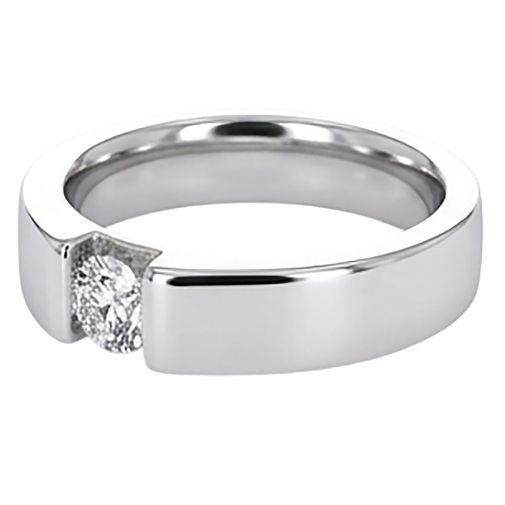 Tension Set Natural Earth Mined Diamond ( Not Lab Grown ) Men's Ring 1 Carat Jewelry