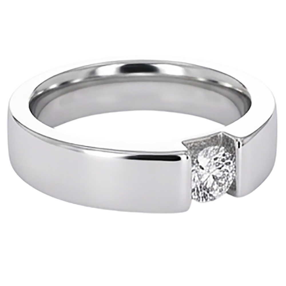 Tension Set Natural Earth Mined Diamond ( Not Lab Grown ) Men's Ring 1 Carat Jewelry