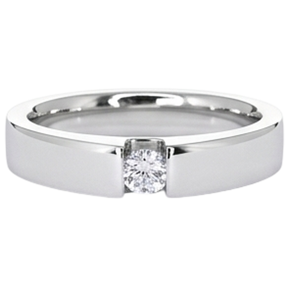 Tension Set Round Natural Earth Mined Diamond ( Not Lab Grown ) Promise Men's Ring 0.50 Carats Jewelry