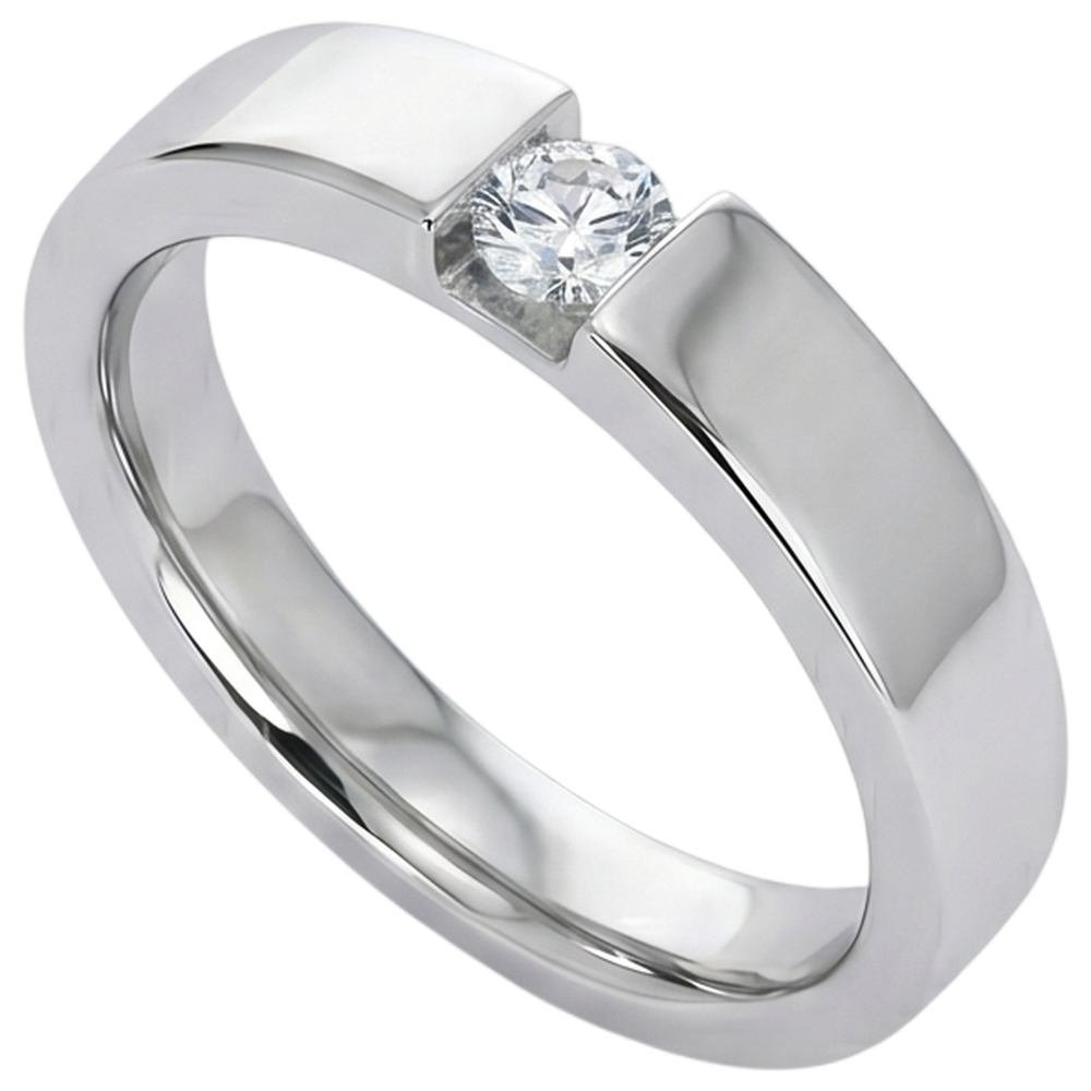 Tension Set Round Natural Earth Mined Diamond ( Not Lab Grown ) Promise Men's Ring 0.50 Carats Jewelry