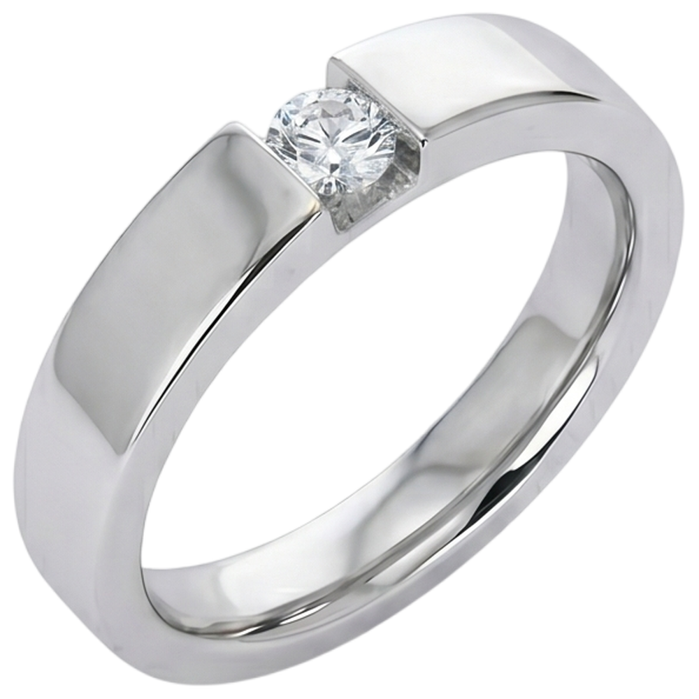 Tension Set Round Natural Earth Mined Diamond ( Not Lab Grown ) Promise Men's Ring 0.50 Carats Jewelry