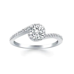 Tension Like Real Diamond Anniversary Ring 2.75 Carats White Gold 14K