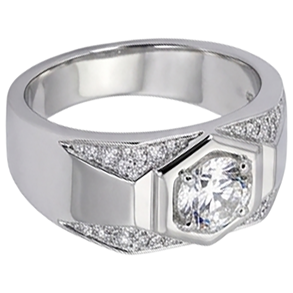 Thick Shank Men's Anniversary Band Round Natural Earth Mined Diamond ( Not Lab Grown ) 1.75 Carats