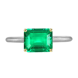 GIA-Certified Gemstone Ring – Colombian Emerald 2 ct 14 Karat