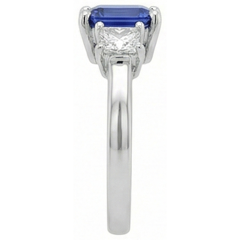 natural emerald sapphire 2ct ring top view