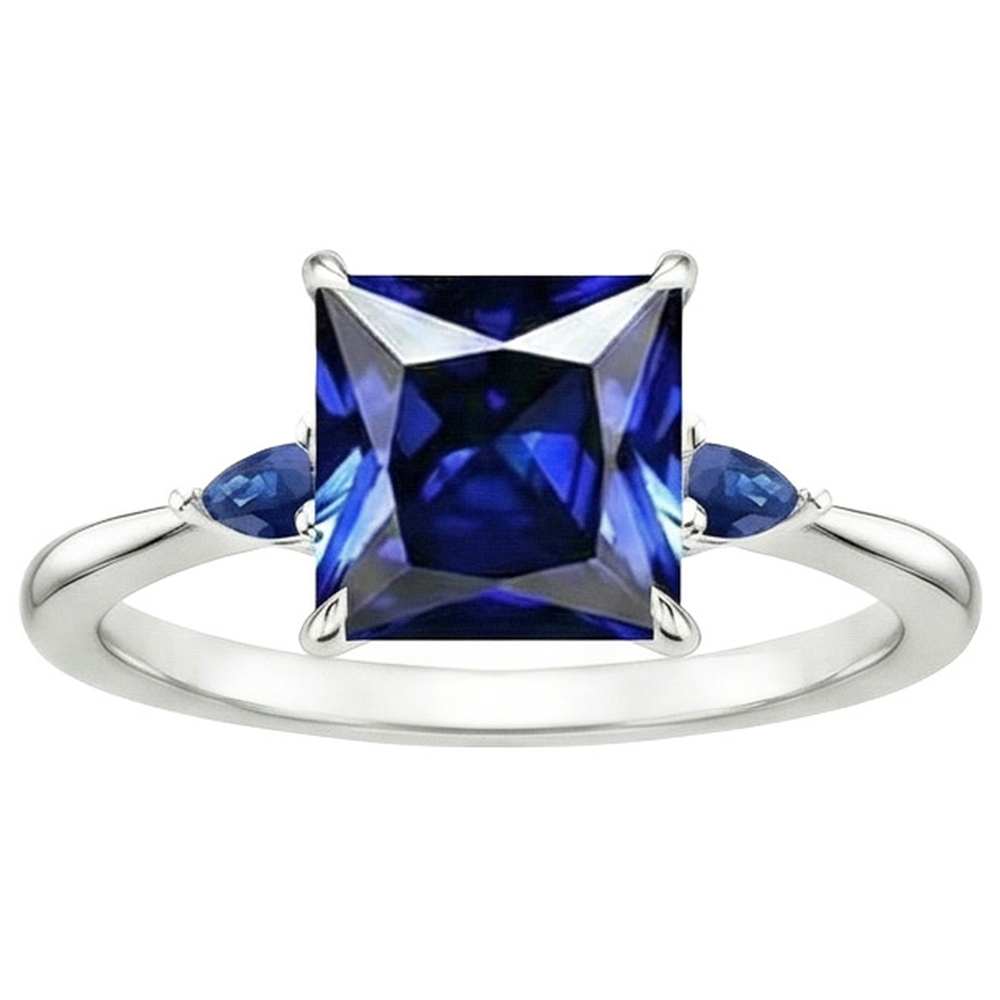 natural princess sapphire 5.25ct ring top view