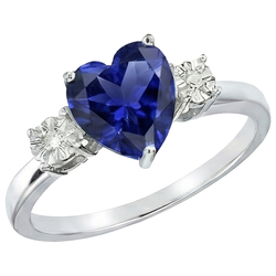 Natural Sapphire Ring 8ct - White Gold 14K