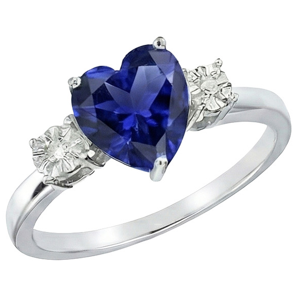 natural round sapphire 8ct ring side angle