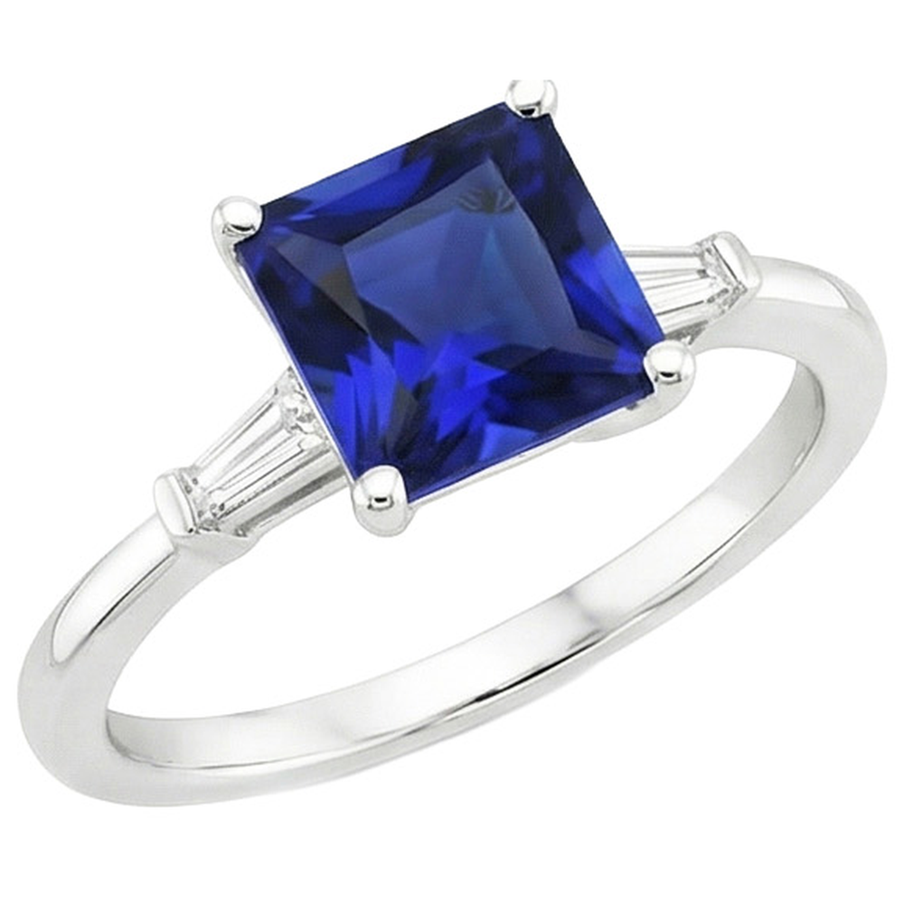 natural princess sapphire 5.25ct ring close up detail
