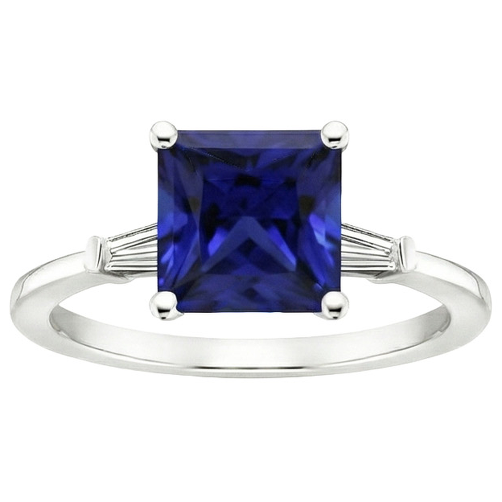 natural princess sapphire 5.25ct ring profile view