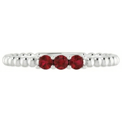 Natural Ruby Ring 1.20ct - White Gold 14K