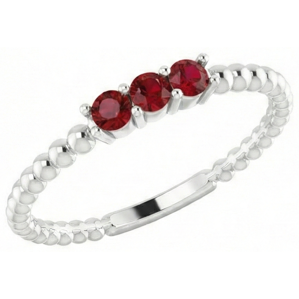 natural round ruby 1.20ct ring side angle
