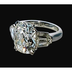 Three Stone Natural Earth Mined Diamond Anniversary Ring 1.65 Carat White Gold Jewelry