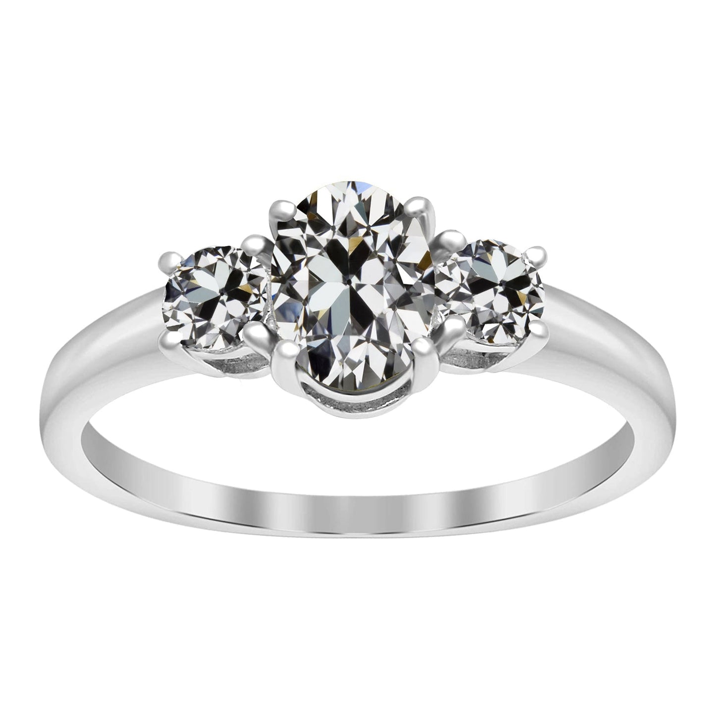 Sophisticated Fine Diamond 3-Stone Ring 3 ct – main view
