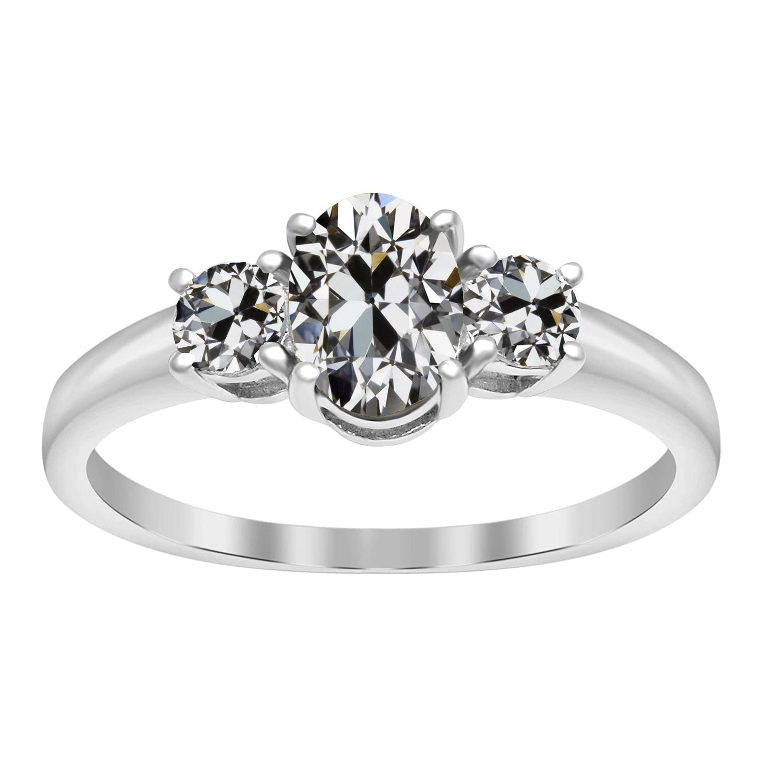 Sophisticated Fine Diamond 3-Stone Ring 3 ct – main view