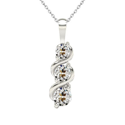 Brilliant Diamond Drop Pendant 0.25-ct 14 Karat White Gold – main view