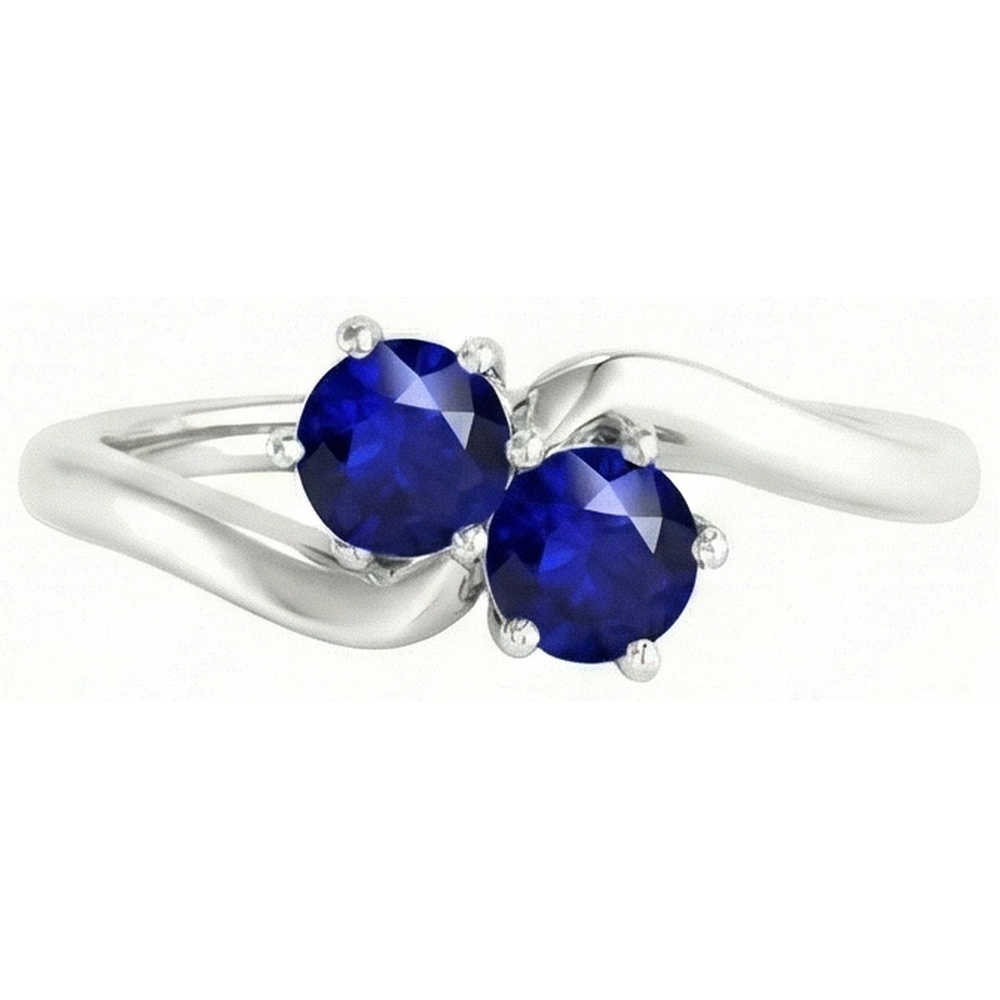 natural round sapphire 4ct ring side angle