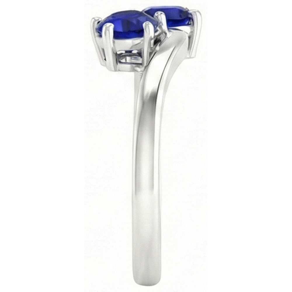 natural round sapphire 4ct ring profile view