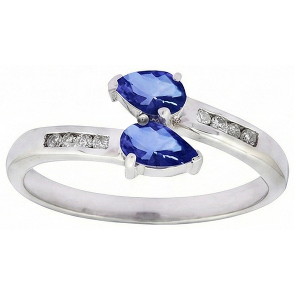 natural round sapphire 2.20ct ring top view