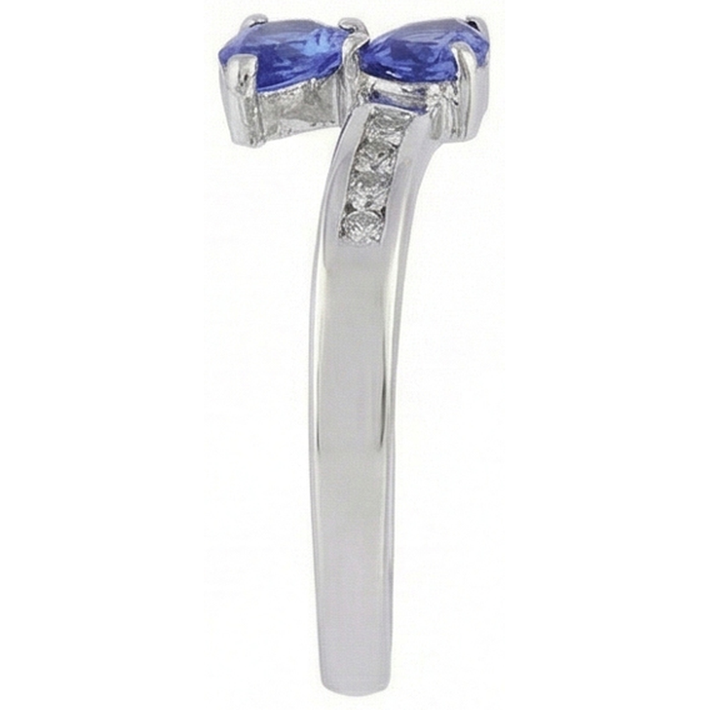 natural round sapphire 2.20ct ring profile view