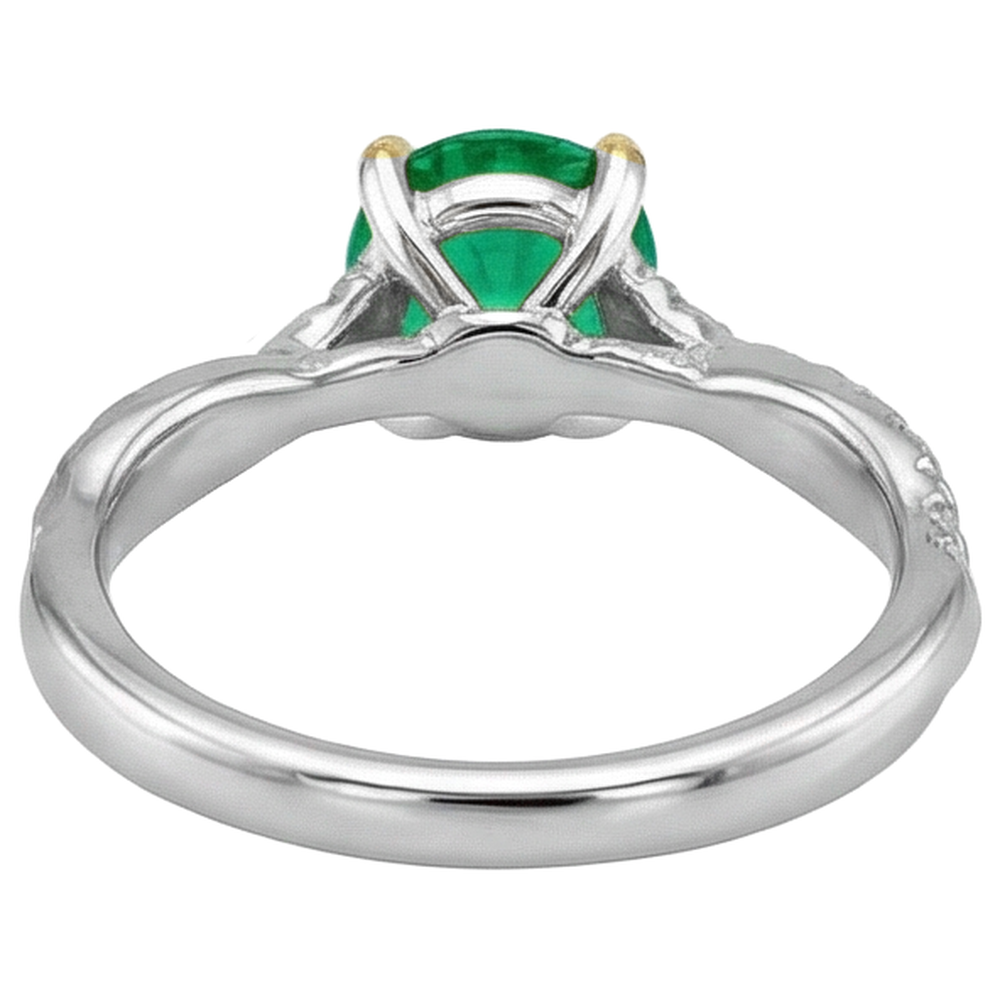 Elegant Colored Stone Ring 2 ct – back view