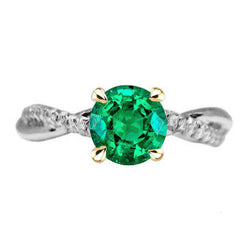 Colombian Emerald GIA Certified Colored Stone Ring 2 ct in