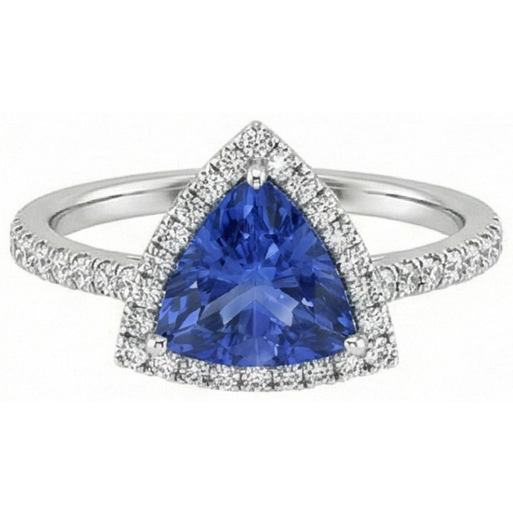 natural round sapphire 1.50ct ring side angle