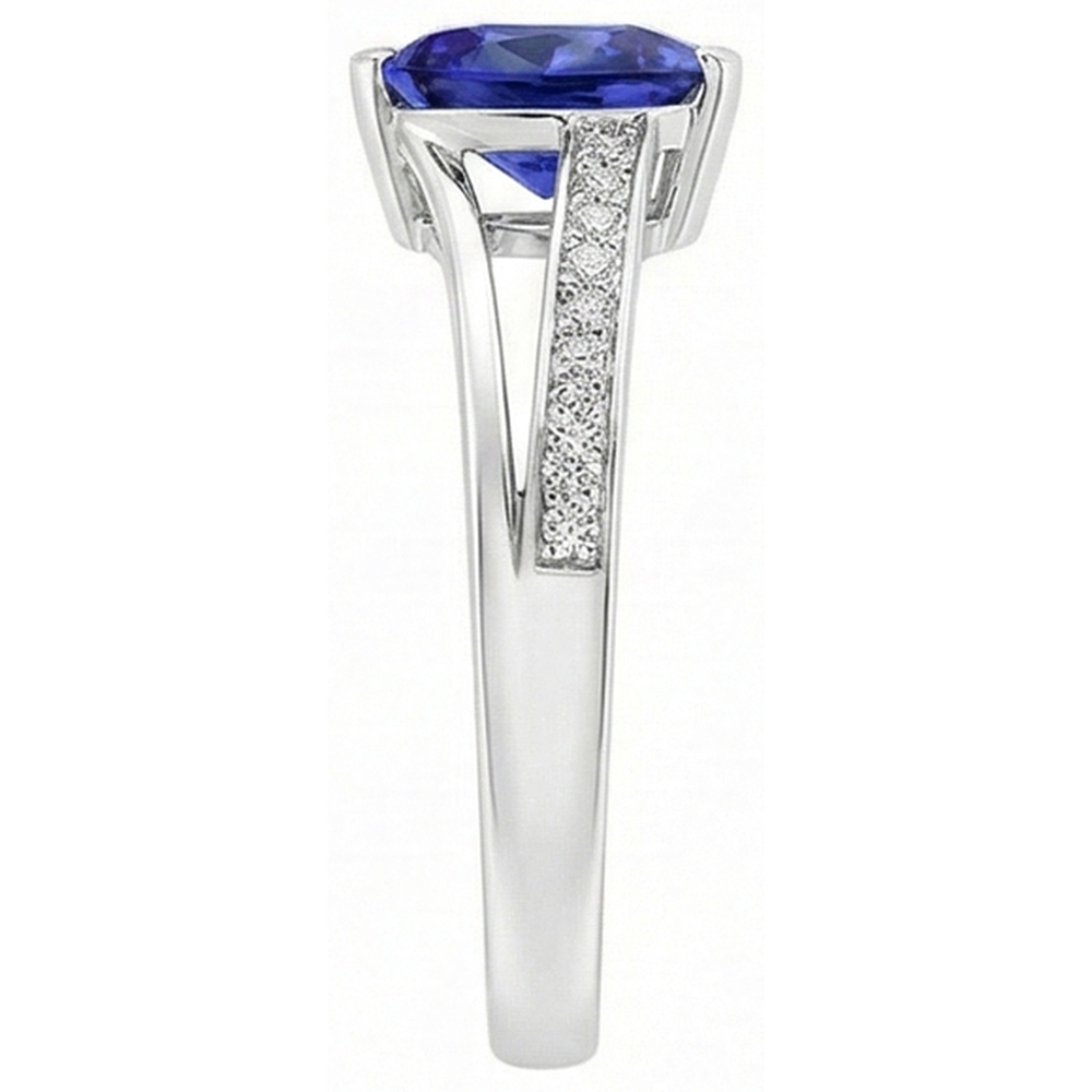 Trilliant Cut Sapphire Jewelry Natural Earth Mined Diamond ( Not Lab Grown ) Ring