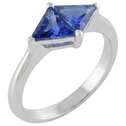 Trillion Cut Sapphire Gemstone Ring 2 Carats Ladies Jewelry Gold