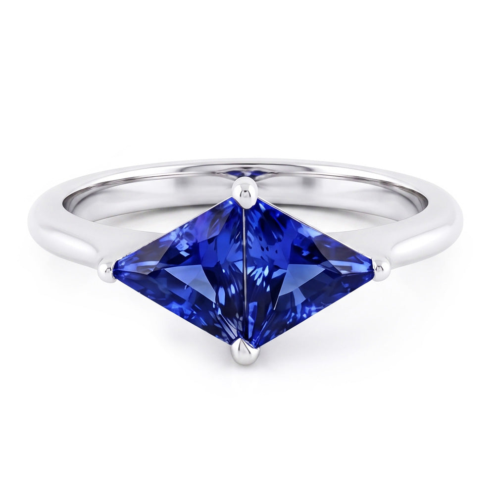 Trillion Cut Sapphire Gemstone Ring 2 Carats Ladies Jewelry Gold