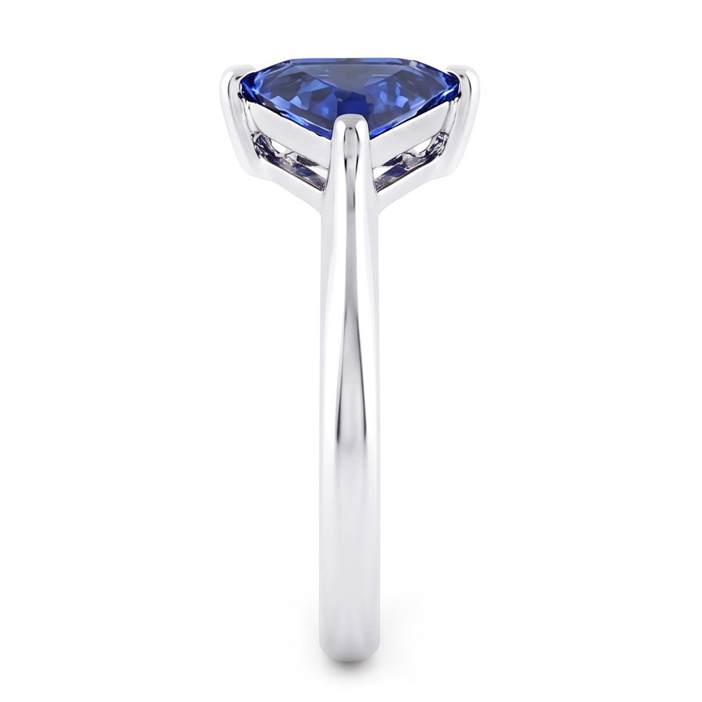 Trillion Cut Sapphire Gemstone Ring 2 Carats Ladies Jewelry Gold