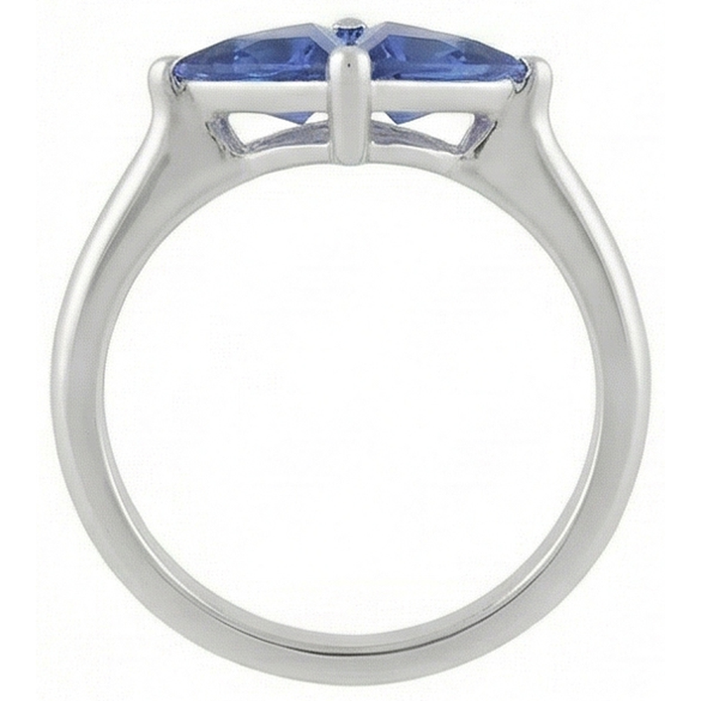 Trillion Cut Sapphire Gemstone Ring 2 Carats Ladies Jewelry Gold