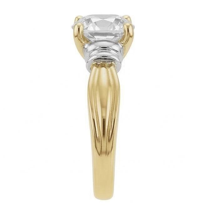 Bespoke Diamond Single Stone Ring 4.50 ct – side view