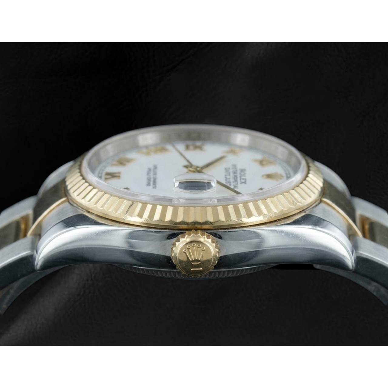 Two Tone Oyster Bracelet Rolex Datejust 36 Mm Men's Watch White Dial QUICK SET