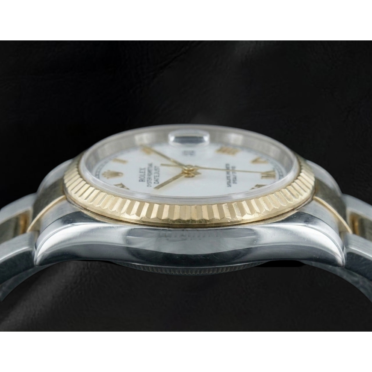 Two Tone Oyster Bracelet Rolex Datejust 36 Mm Men's Watch White Dial QUICK SET