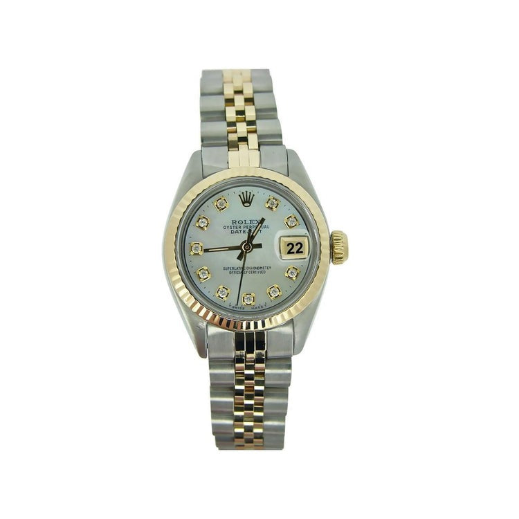 Ladies Watch Diamond Dial Fluted