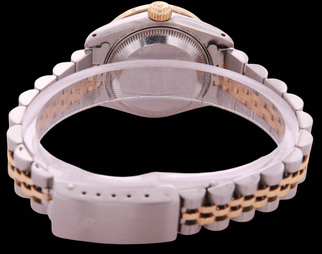 Two Tone Champagne Diamond Dial Bezel Lady Watch Rolex Datejust