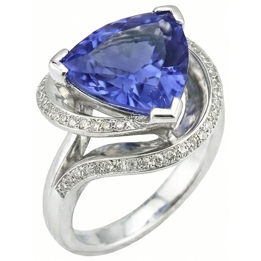 IGI CERTIFIED Unique Sapphire Ring Art Deco