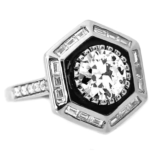 Radiant Diamond Bridal Ring 2 ct – main view