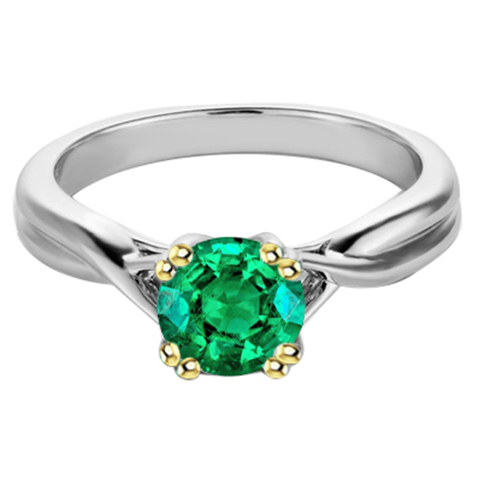 Real Emerald Gemstone Ring – main view