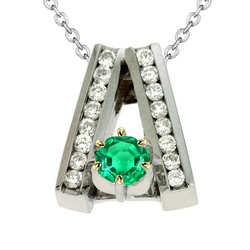 Handcrafted GIA-Certified Colombian Emerald Precious Stone