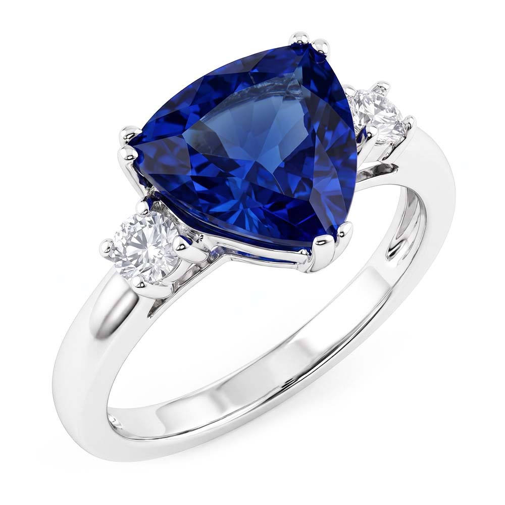 Velvety Blue Sapphire Ring Women's Jewelry