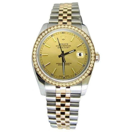 Men Rolex Datejust Watch Stick Dial Jubilee