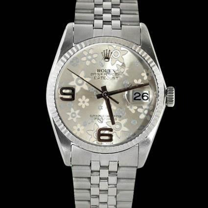 Rolex Datejust Watch Flower Dial