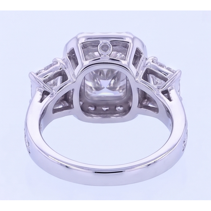 Vintage Inspired 3.50 Carats Cushion Natural Earth Mined Diamond ( Not Lab Grown ) Anniversary Ring